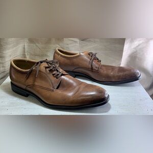 Florsheim Comfortech Brown Leather Mens Oxford Dress Shoes Size 11.5 M Lace Up